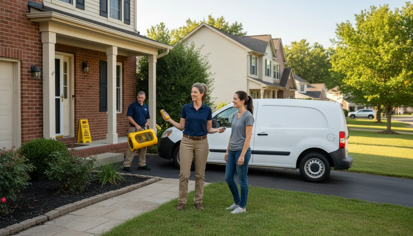 Residential water damage restoration in Spangler, PA